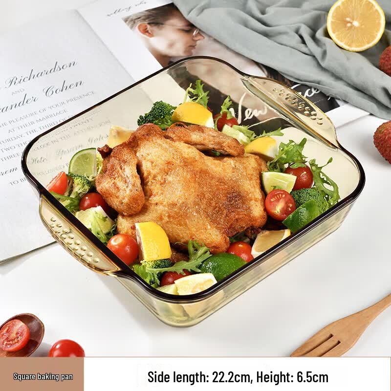 2L Square High Borosilicate Glass Baking Dish