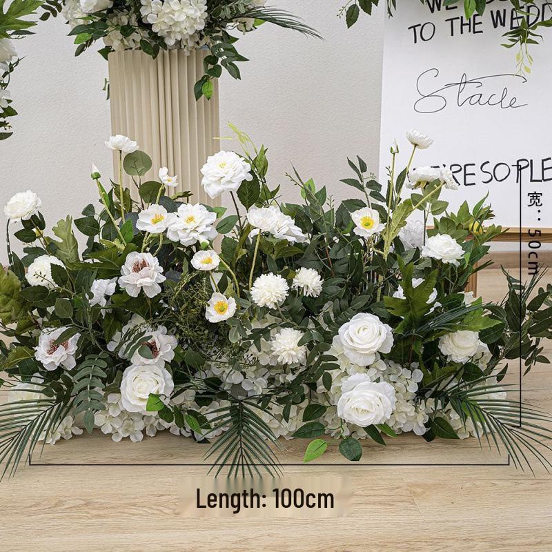 Large Silk Flower Arrangement for Wedding Aisle Decoration