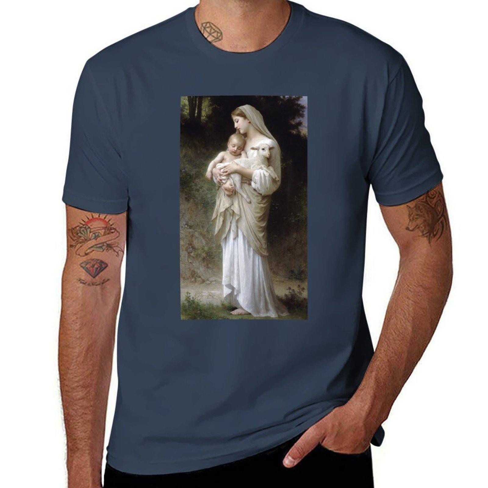 Innocence by William Bouguereau TShirt Casual Light Summer Short Sleeve Top S