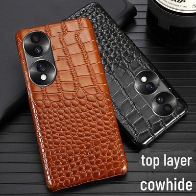 Honor 70/70SE/70Pro Crocodile Pattern Genuine Leather Phone Case