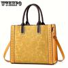 New Lace Embossed Large Capacity Soft Shoulder Oblique Span Multi-layer Texture Foreign Style Women's Bag