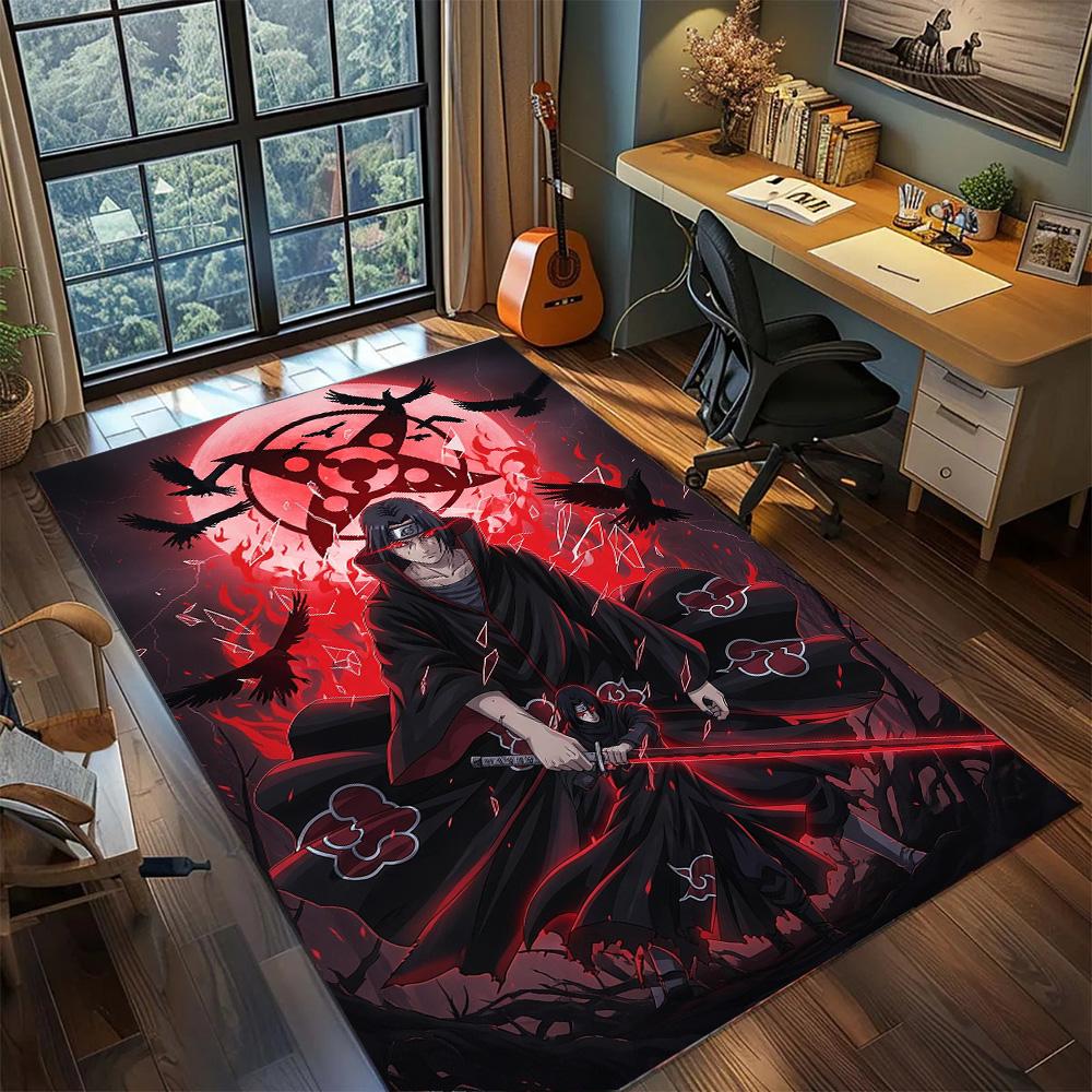 Itachi Uchiha Large Gamer Room Carpet Rug, Non Slip Washable Floor Mat Bedroom Home Indoor Decor.-TING