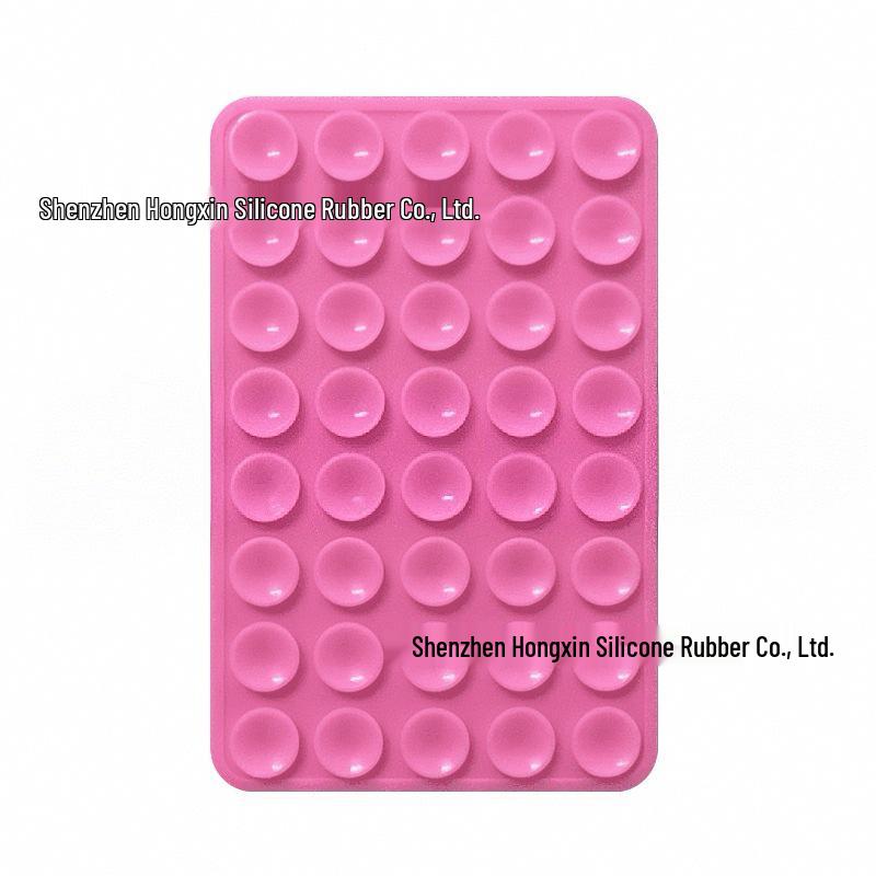 Silicone Suction Cup Holder for Mobile Phones - Square, Single-Sided, Set of 24