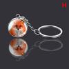 Animal Keychain Tiger Wolf Double Side Glass Ball Key Chain Key Ring KeyChain