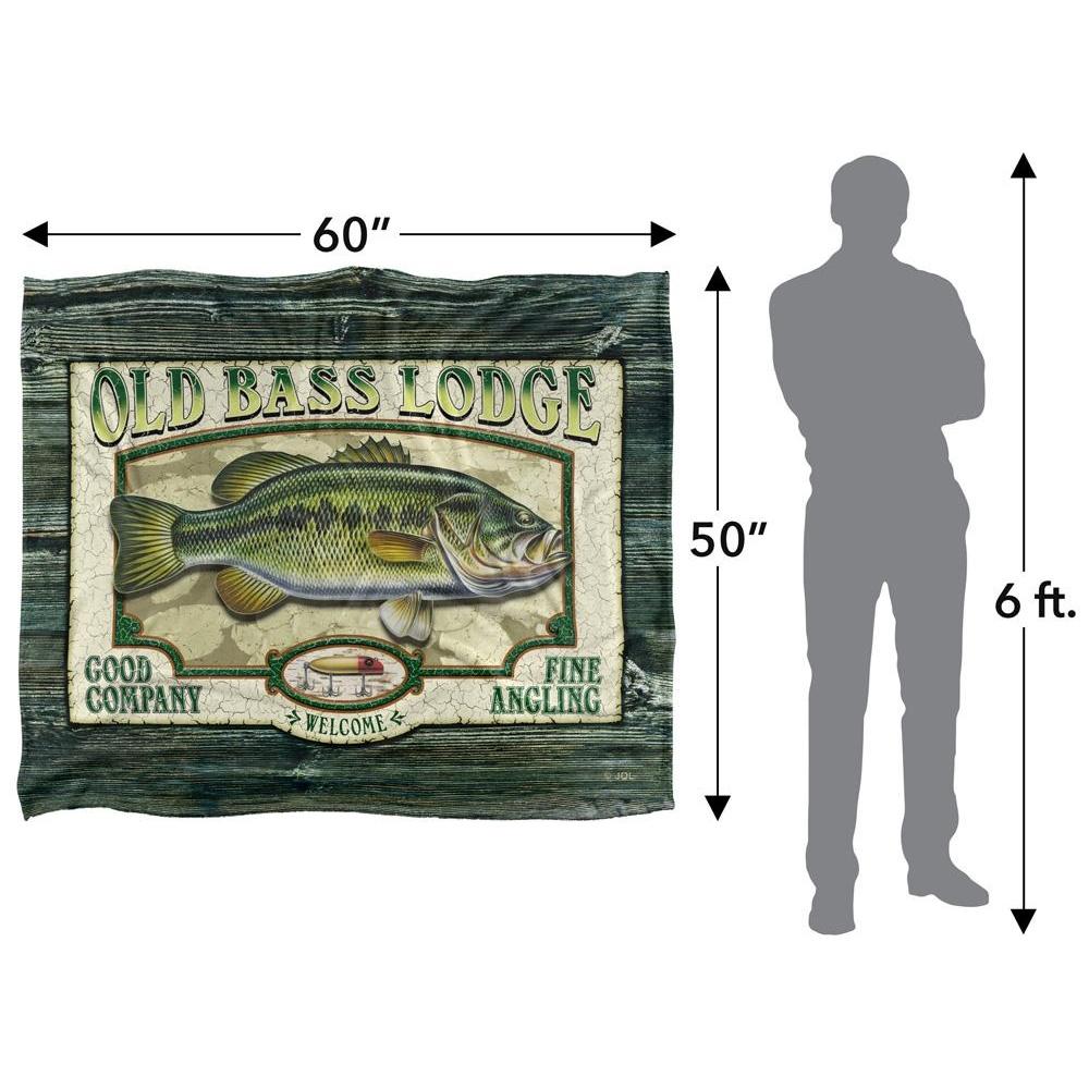 JQ Licensing Old Bass Lodge Silky Sign Supersoft Blanket