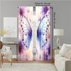 2Pcs Flower Butterfly Digital Printed Window Curtains Polyester Material Suitable For Living Room Kitchen Bedroom Study Dining
