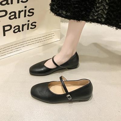 2024 Nuova Moda Colore Solido Comodo Capo Esterno Scarpe Singole da Donna Bocca Bassa Slip-on Scarpe da Donna Punta Tonda Zapatos