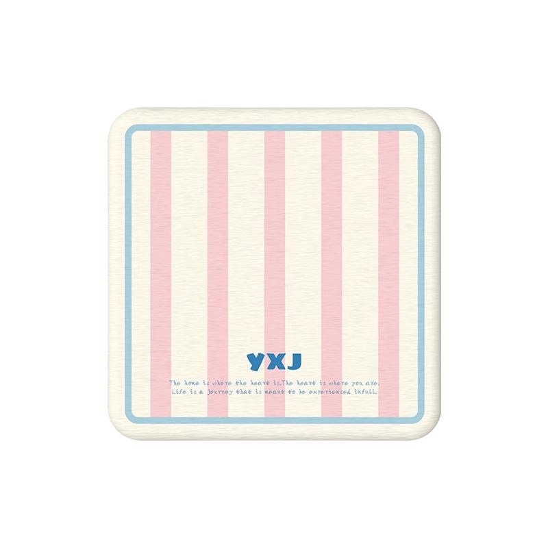 Round Plaid Hard Diatom Mud Coffee Tea Coaster Thermal Insulation Pad Office Non-slip Absorbent Pad