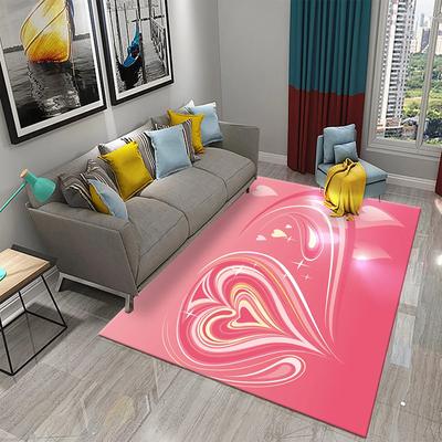 Romantischer Valentinstag Liebe Gedrucktes Muster Teppich Schlafzimmer Rutschfeste Matte Zuhause Wohnzimmer Badezimmer Küche Heimdekoration Matte