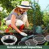 Garden Soil Sieve Set Stainless Steel Rock Sifter Screen with 1/3/6/9/12 mm Replaceable Sieve Mesh Garden Plant Nursery Tools