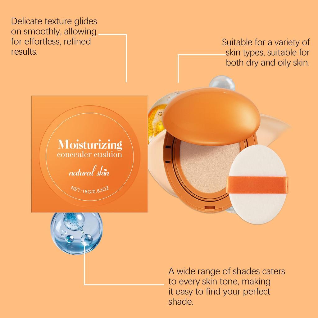 Natural Tone-Up Moisturizing Cushion Foundation: Transparent, Adherent, Velvet Touch Makeup Base