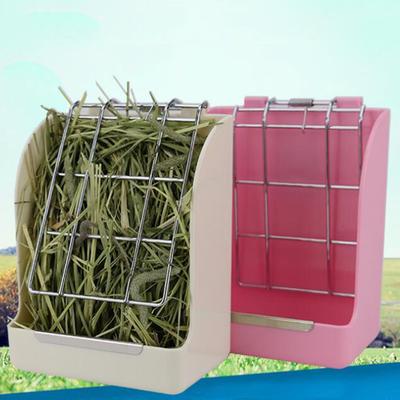 Frame Hay Feeder Manger Rack For Rabbit Guinea Pig Durable Plastic