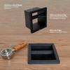 Watchget Espresso Knock Box Bottomless Coffee Knock Box Stainless Steel Knock Box Coffee Ground Knock Box Coffee Dregs Storage Coffee Trash Can