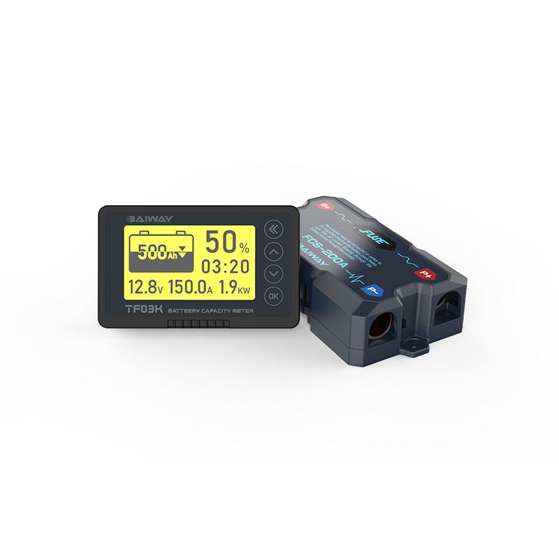DC8-120V 200A Coulomb Meter Battery Capacity Indicator Special Coulomb Meter for Engineering Vehicle/AGV Battery Capacity Tester