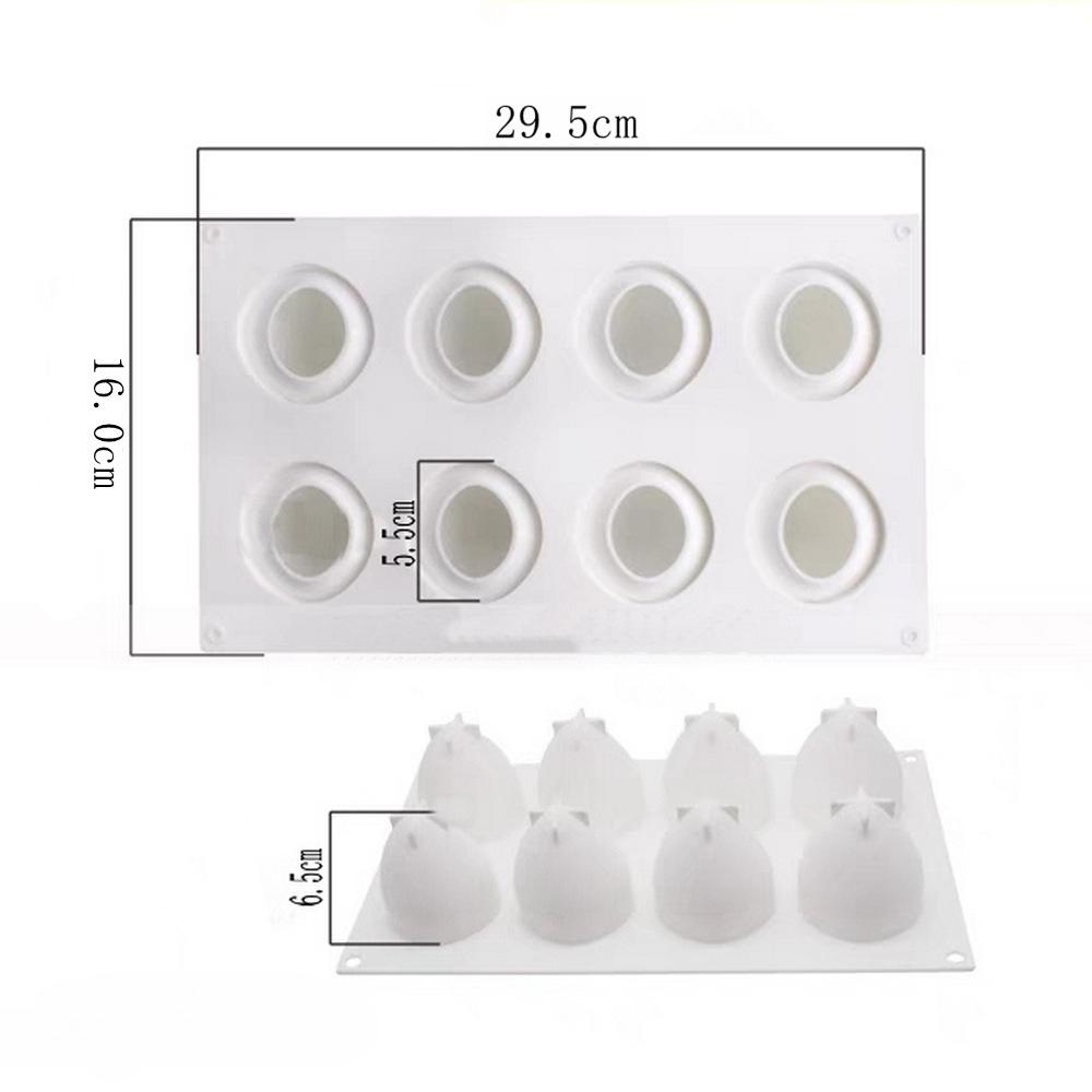 

1 Pc 15 Three-dimensional Strawberry Jelly Mousse Cake Mold 8 Fruit Strawberry Silicone Mold Baking Chocolate Fondant Mold