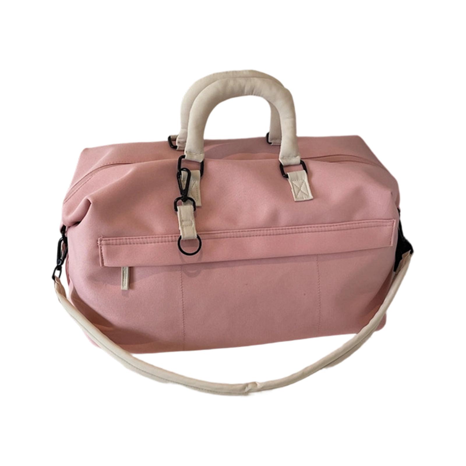 

Sports Gym Bag with Wet Dry Separation Large Capacity Travel Duffel Bag for Outdoor Training Swimming Fitness Short Trip Use One Size розовый