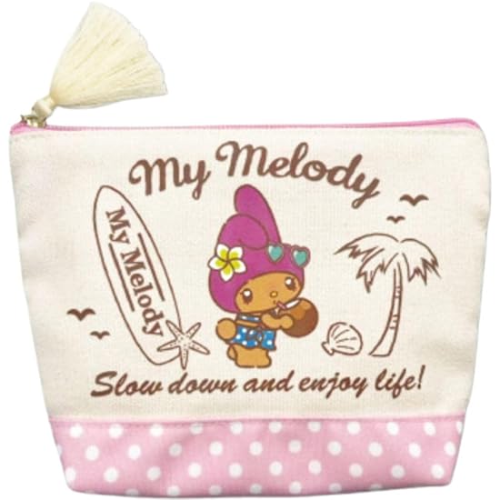 Hatakeyama Shoji Sanrio Cosmetic Pouch Gal 4 My Melody Makeup Pouch Accessory Case with Tassel, Inne B0GWJ1YS38