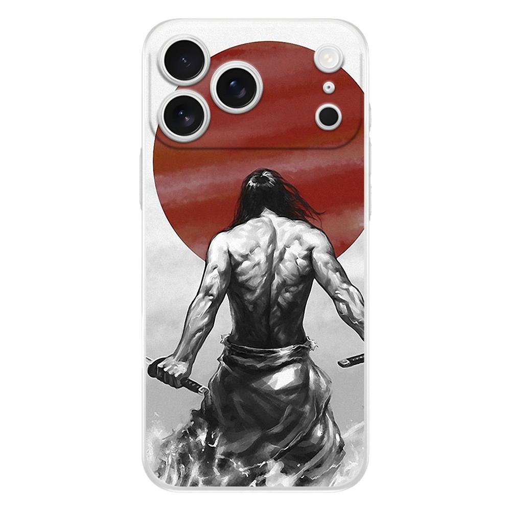 Soft Phone Case For iPhone 17 Air 16E 16 11 15 14 Pro MAX 12 13 7 8 Plus SE Easter Cover Protection Japanese Bushido Samurai