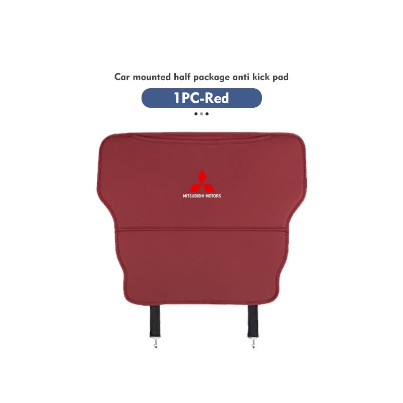 Car Seat Back Anti-Kick Mats Leather Organizer Protector Cover For Mitsubishi Outlander Pajero Sport Lancer EX ASX L200 Eclipse