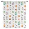 Easter Bunny Eggs Dots White Tulle Curtains For Living Room Bedroom Voile Sheer Curtain Window Home Decor Drapes