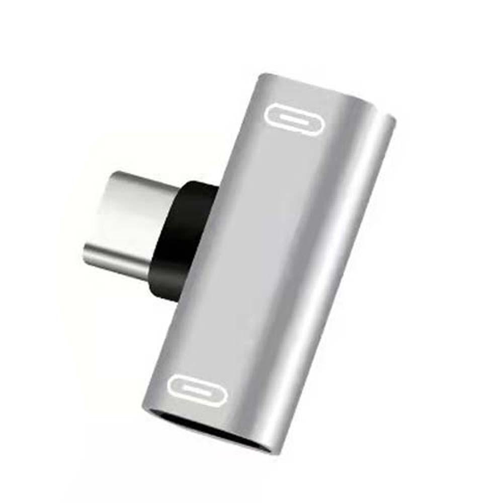 2 In 1 Charger Type C Dual Type C Type-C Adapter Charger Adapter Headphone Converter Audio Cable
