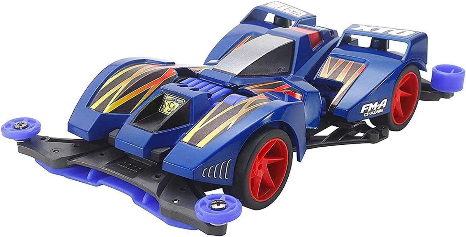 

Tamiya Fully Cowled Mini 4WD Series 51 Gun Blaster XTO Premium Chassis 19451 No. FM-A синий