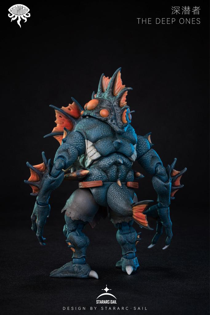 STARARC TOYS SAN ZERO Series THE DEEP ONES and POM Painted Movable Figure [Orange] PVC, ABS,