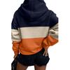 Stitching Hooded Casual All-match Contrast Sweater Women's New Leopard Print Patchwork Top, Casual Color Block Lightweight Sweatshirt