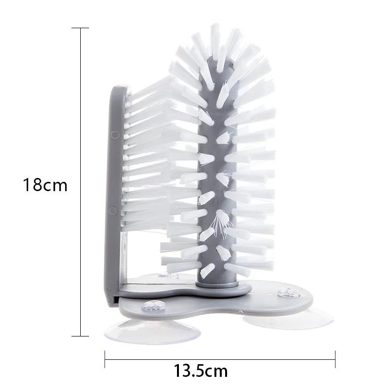 Cup Scrubber Glass Cleaner Bottles Brush Suction Cup Rotating Plastic Cup Brush Multifunctional Cleaning Brush Cup Brush Plastic