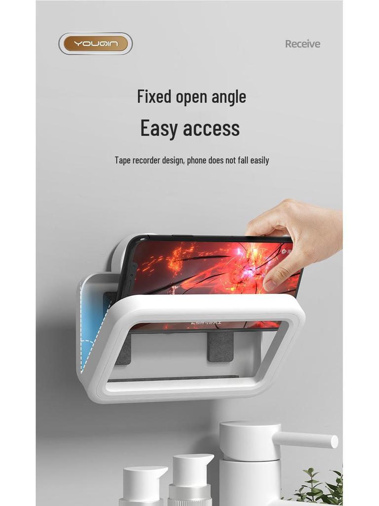 Waterproof Rotating Phone Holder with Suction Cup for Bathroom and Shower