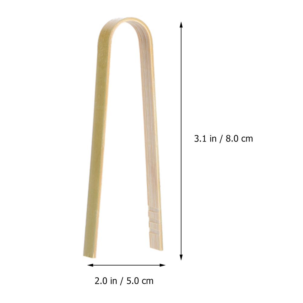 20 Pcs Bamboo Bread Tongs Food Serving Clips Household Steak Clips Bamboo Tong Natural Bamboo Clip