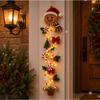 Glowing Christmas Door Hanger Festive Wall Decor Wooden LED Light Ornament