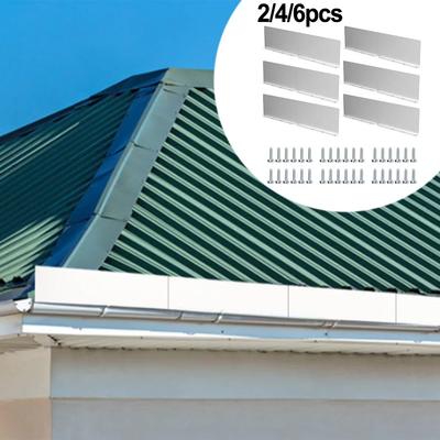 Roof and Gutter Aluminum Rainwater Deflectors Set with Baffle Plates for Controlled Water Flow and Enhanced Protection