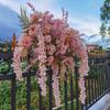 Golden Shower Flower Row Wedding Arch - Outdoor Wall Hanging Decoration