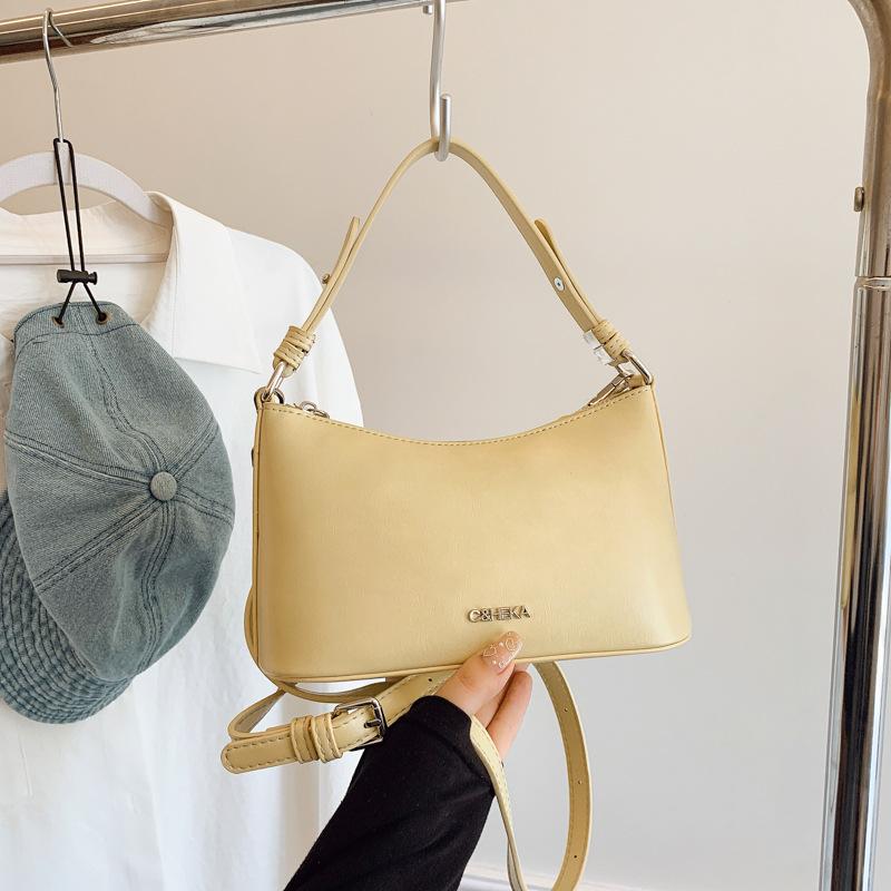 

Premium sense simple hand bag women s summer new niche fashion one shoulder messenger bag dumpling bag жёлтый