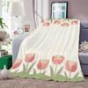 Trendy Flowers And Animals Throw Lightweight 240G Flannel Blanket Soft Skin-Friendly For Summer Cooling