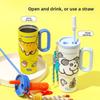Leak Proof Thermal Water Bottle 720ml Drinking Straw Cup Coffee Tumbler Cold Beverages Cups  Office