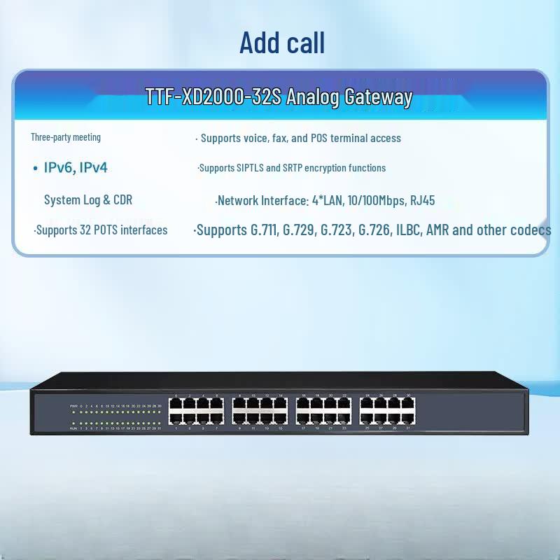 TTF SIP FXS Voice Gateway (CN version)