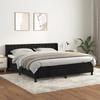 3131155 vidaXL Divan-lit Tapissier Avec Matelas Noir 180x200 Cm Velours