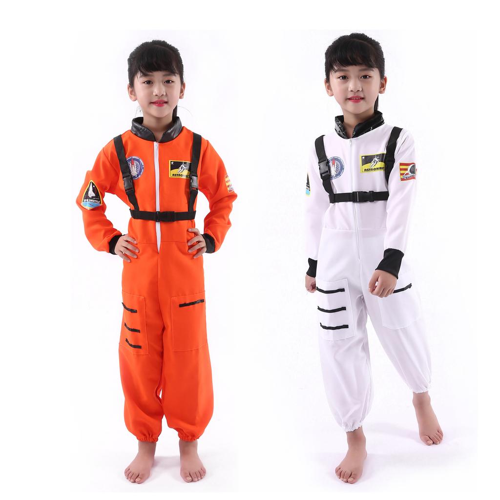 Astronaut Costume Superhero Polyester Blend Cosplay Outfit For Kids Party Halloween