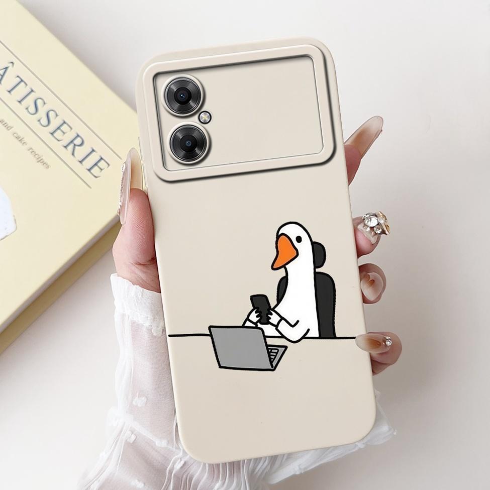 Casing For Xiaomi Poco M4 5G Case Cover Silicone Luxury Fashion Flowers Kawaii Cute Cat Shockproof Phone Case 22041219PG