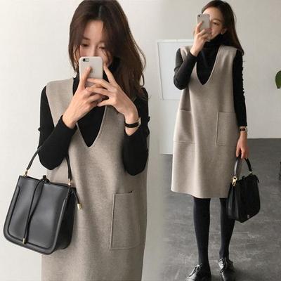 Winter 2020 Women's OL Fashion Mid-Length Woolen Skirt Suit