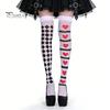 Zábavné halloweenské kostýmy 1 pár vysokých punčoch pro ženy, Roztomilé dekorativní tematické punčochy na cosplay párty, Nad kolena, Čajový dýchánek, Festivaly, Dárek