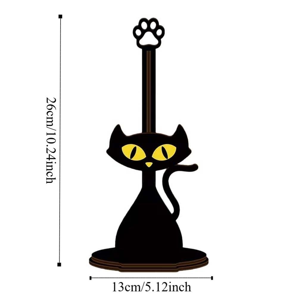 Animal Themed Kitchen Towel Rack Wooden Roll Paper Standing Rack  For Kitchen