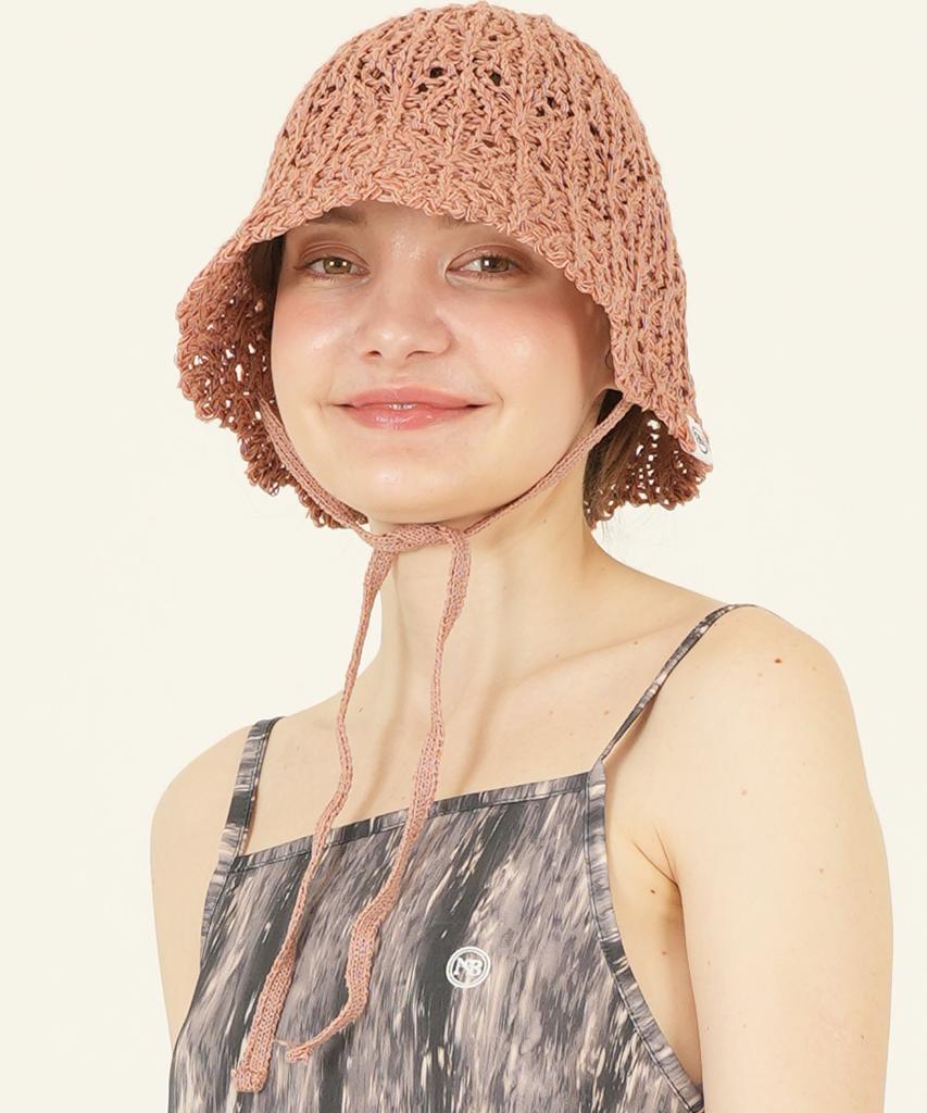 THE-ABON Beach Ocarina Net Bucket Hat Sky Blue