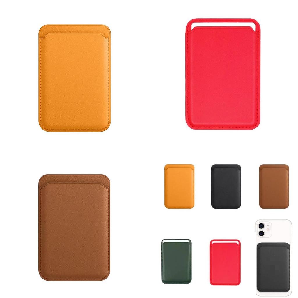 Premium Leather Magsafe Card Holder For Iphone 15 Pro In Various Colors