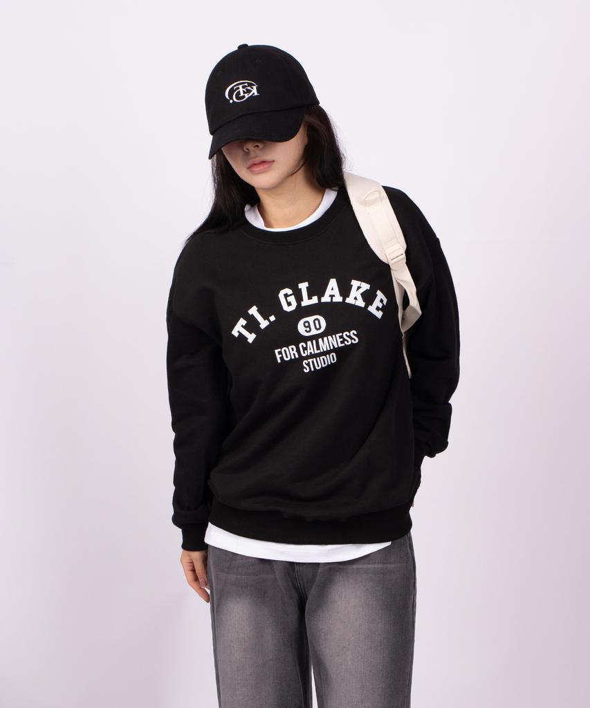 TI.GLAKE Arch90 Oversized French Terry Sweatshirt Black