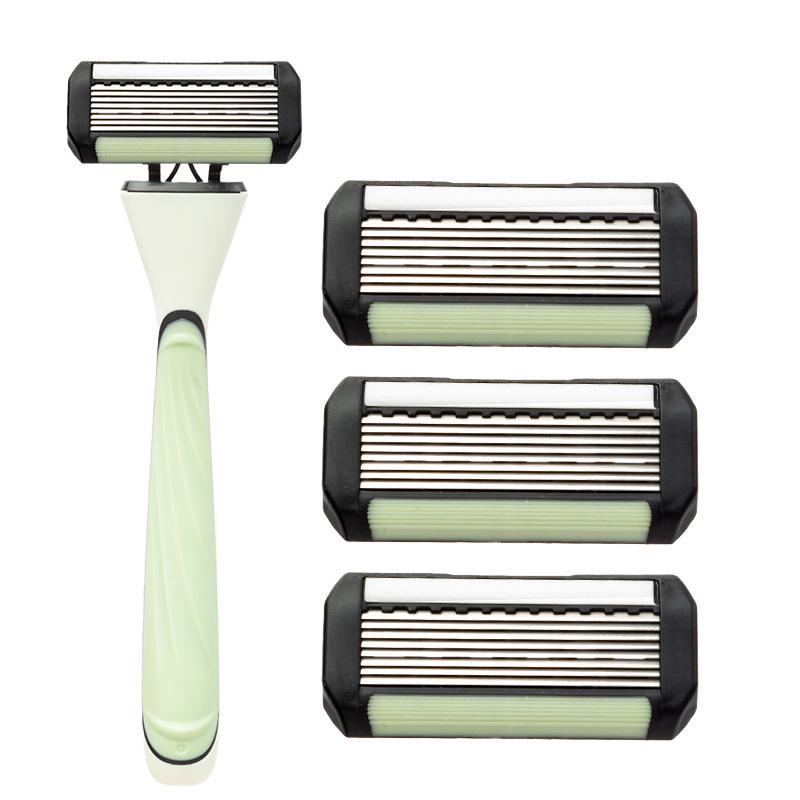 Eight-Layer Blade Men s Manual Razor with Replaceable Head