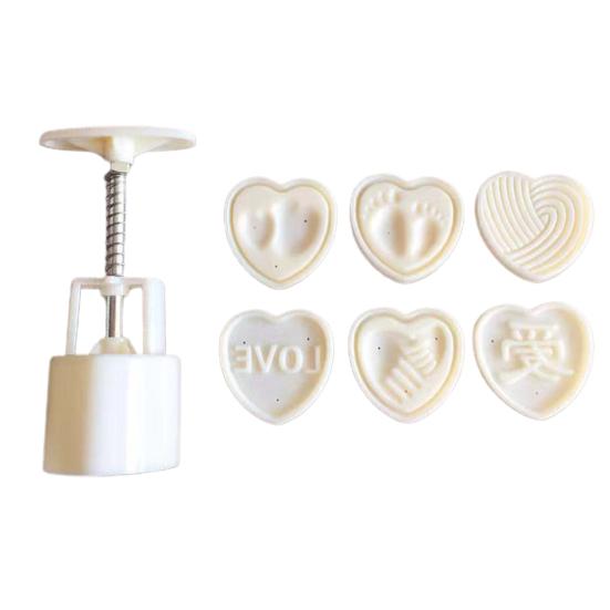 DIY Rust-proof Cookie Stamps Durable 1 Mold 6 Mooncake