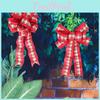 Luxurious Christmas Tree Decor Featuring Exquisite Multi-scene Fabric Bow Tie Ornaments For Holiday Spirit